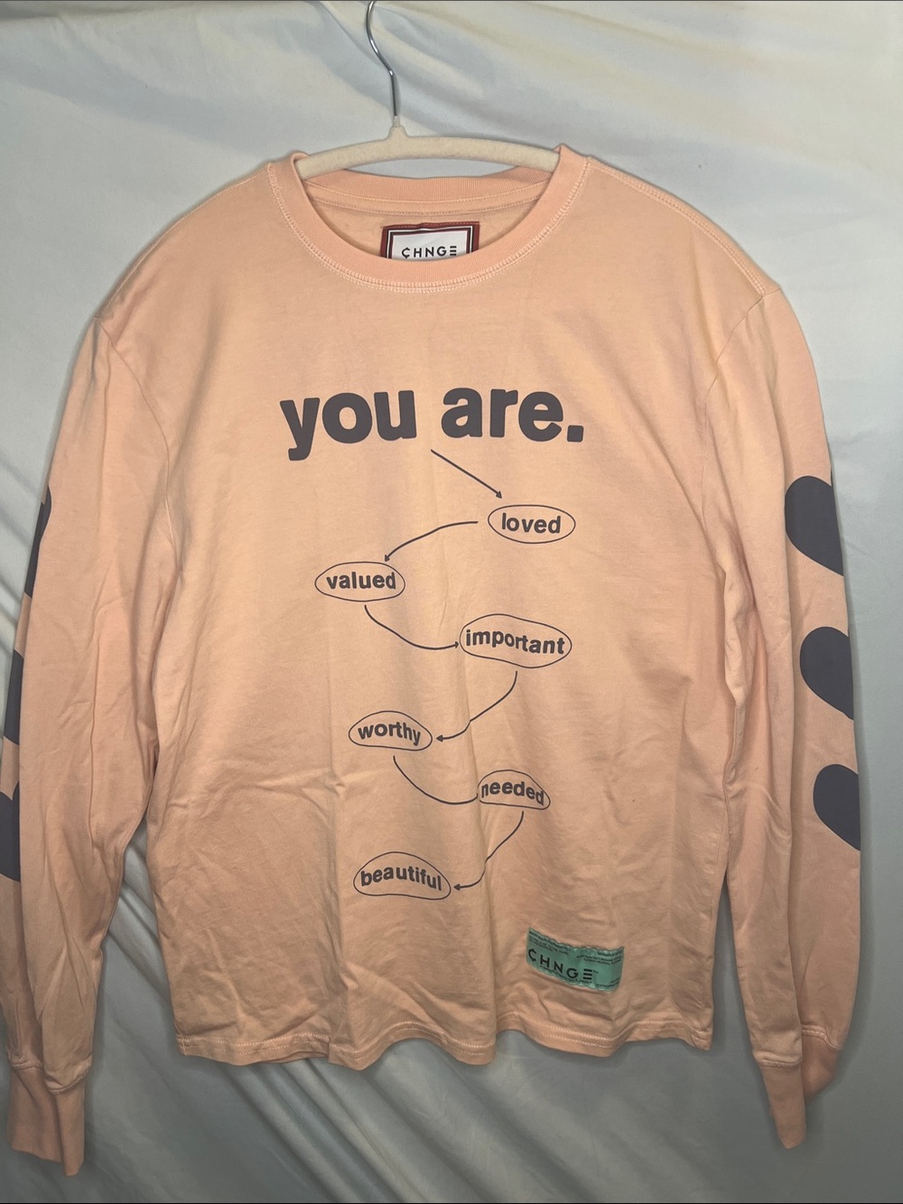 CHNGE You Are. Not Alone Affirmation Long Sleeve T-Shirt